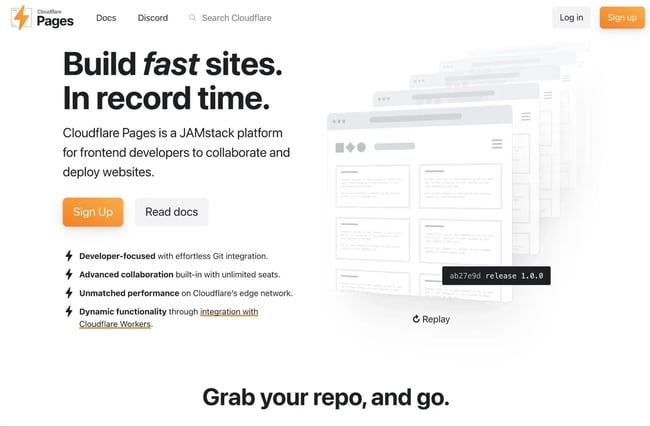 the cloudflare pages service for free static wordpress hosting